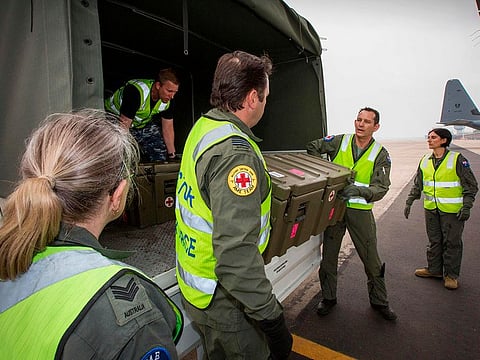 Three Royal Australian Air Force aircraft, with medical specialists and equipment, are supporting New Zealand to repatriate Australian victims of the volcanic eruption. 