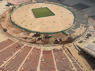 In pictures: World's biggest cricket stadium takes shape in India
