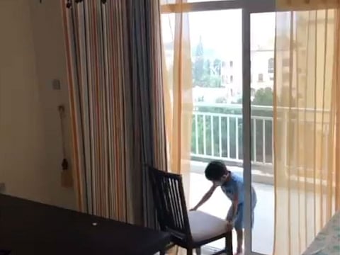 Abu Dhabi Police cautioned parents to keep furniture away from windows and balconies to prevent their children from falling out.