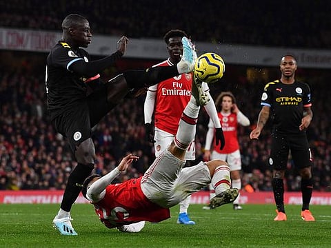 Arsenal were floored by Manchester City in the Premier League.