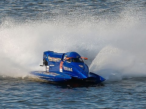 Victory Team's Erik Stark in action in Sharjah.