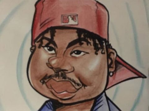 A caricature of the suspect.