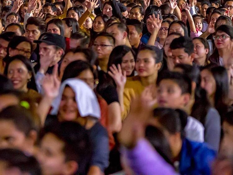 Filipinos at St Mary's Church in Dubai