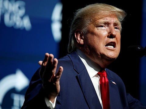 Trump delivers remarks at the Turning Point USA Student Action Summit in West Palm Beach, Florida, US, on December 21, 2019.