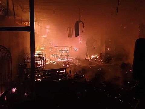 A fire tore through a resident's home in Ajman on Sunday night. 