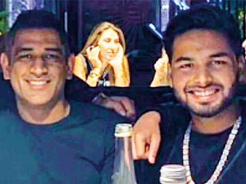 Rishabh Pant (right) spent the Christmas with his idol Mahendra Singh Dhoni in Dubai.