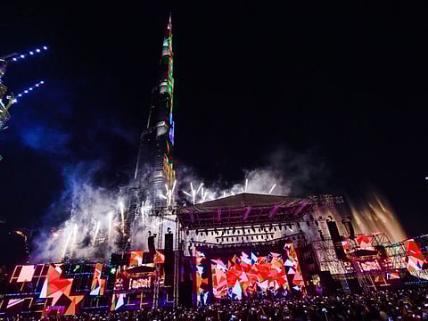 Burj Khalifa laser display marks opening of 25th Dubai Shopping Festival
