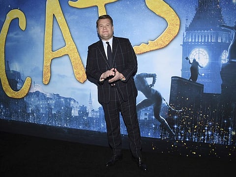 James Corden attends the world premiere of "Cats" at Alice Tully Hall on Monday, Dec. 16, 2019, in New York. (Photo by Evan Agostini/Invision/AP)