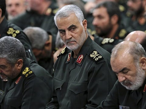 A photo provided by the Office of the Iranian Supreme Leader shows Maj. Gen. Qasem Soleimani in Tehran, Iran