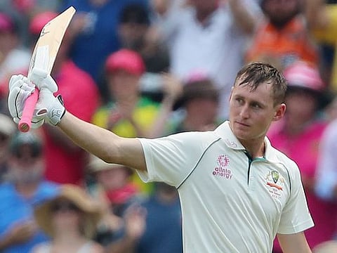 Marnus Labuschagne walks off after being dismissed for 213 during the second day of the third cricket Test match between Australia and New Zealand at the Sydney Cricket Ground in Sydney on January 4, 2020. 