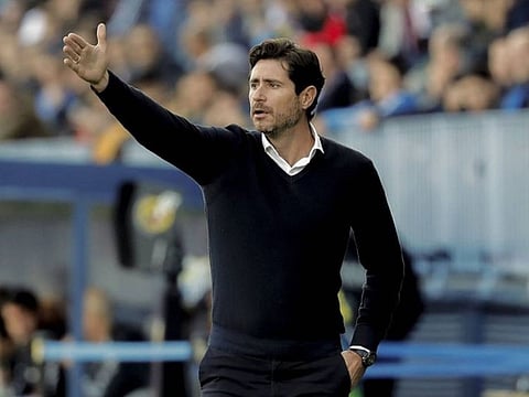 Malaga have banned coach Victor Sanchez del Amo.
