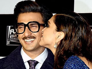Pictures: Deepika Padukone and Ranveer Singh steal a kiss at 'Chhapaak' special screening