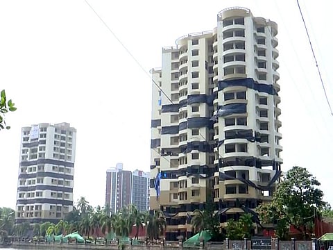 The process of filling explosives at Holy Faith H2O apartment complex in Maradu has been completed and the blasting point has been finalized in Kochi, on Sunday. 