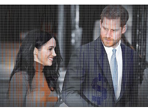 Britain's Prince Harry and his wife Meghan, Duchess of Sussex, leave Canada House in London on January 7, 2020.