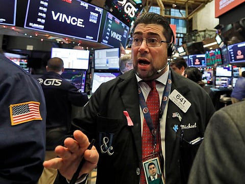 US stocks are off to a mostly lower start on Wall Street as losses for some banks and health care companies offset gains elsewhere in the market