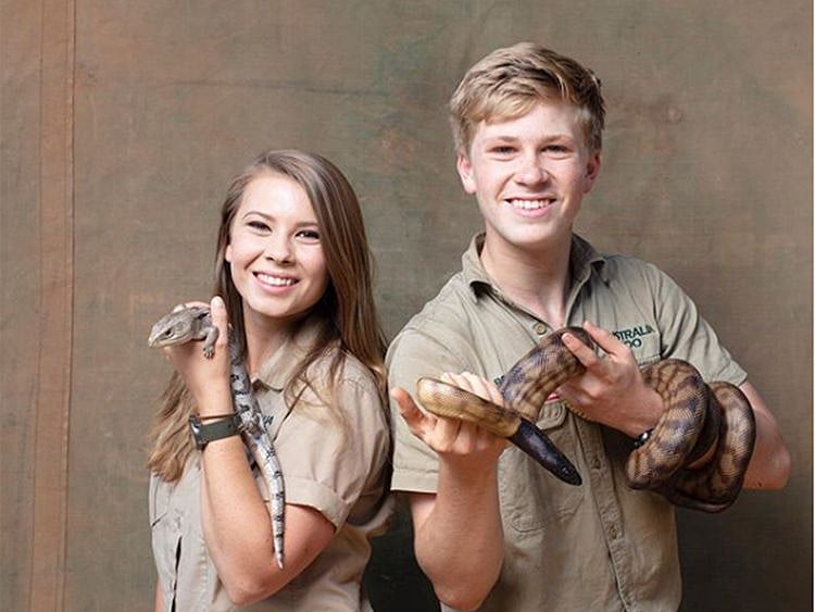 Bindi Irwin with her brother Robert Irwin.