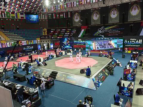 A view of last year's Taekwondo Grand Prix held at the recently built sports complex in Fujairah. Taekwondo is now a popular sport amongst youth especially Emiratis in the UAE.