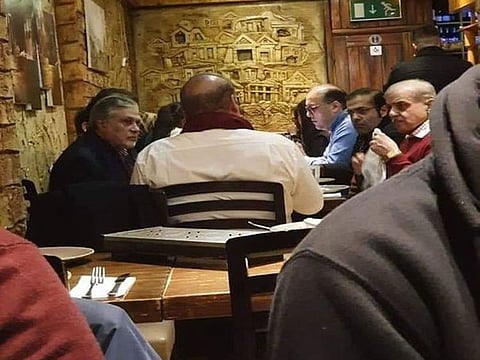 A picture of former Prime Minister Nawaz Sharif at a restaurant in London has gone viral following which Pakistan Tehreek-i-Insaf (PTI) government leaders have raised questions over the 'critical' nature of his health