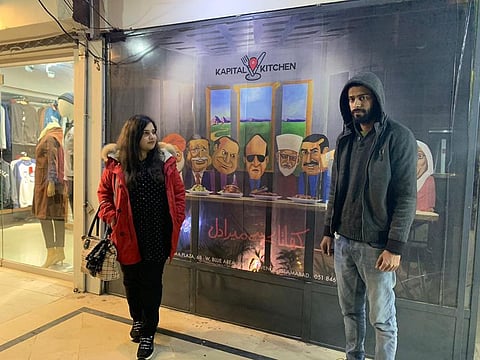 ‘Kapital Kitchen’, a small but artistic restaurant, is themed on the common perception that politicians in Pakistan love to eat. 