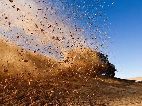 Participants enjoy at the 39th edition of Gulf News Overnighter Fun Drive 2020 enroute Tilal Swaihan in the Al Ain region. Photo: Ahmed Ramzan/ Gulf News