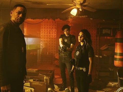 Mike Lowrey (WILL SMITH), Rafe (CHARLES MELTON and Kelly (VANESSA HUDGENS) track down a lead in Columbia Pictures' BAD BOYS FOR LIFE.