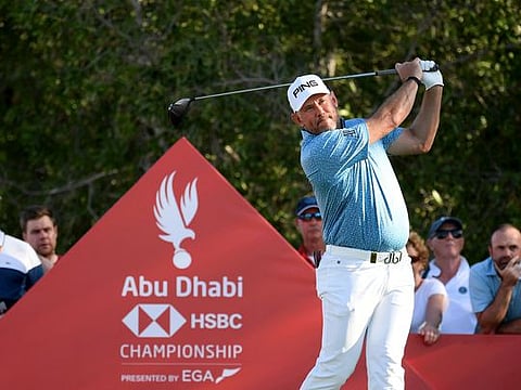 English golfer Lee Westwood during a sparkling third round show in HSBC Abu Dhabi Golf on Saturday.