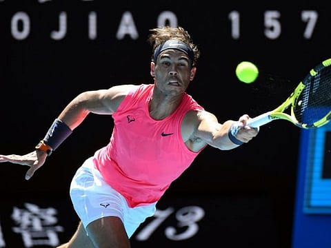 Rafael Nadal was in fine form in the first round of the Australian Open.