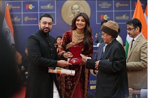 Shilpa Shetty and husband Raj Kundra receive ‘change award’