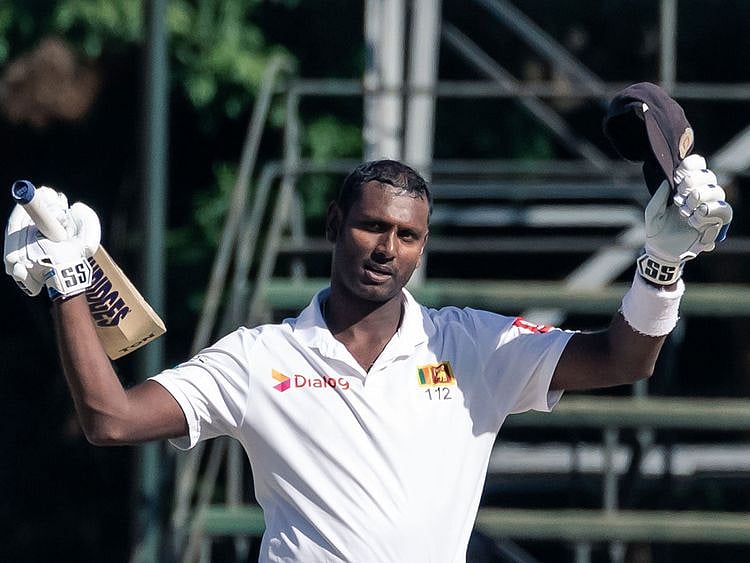 Sri Lanka's batsman Angelo Mathews