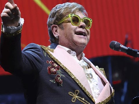 Elton John performs onstage during his "Farewell Yellow Brick Road" final tour at Madison Square Garden on Tuesday, March 5, 2019, in New York. (Photo by Greg Allen/Invision/AP)