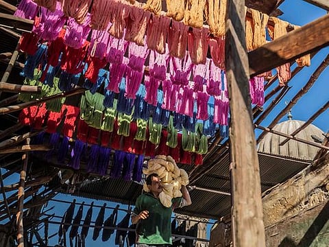 Dye workshop a colourful dip into old Cairo craft