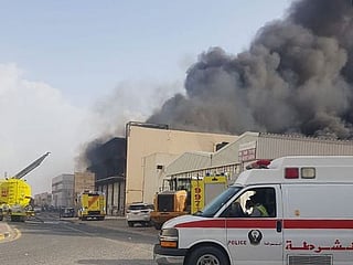 Ajman warehouse goes up in flames