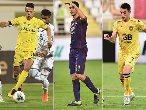 Left to right: Fabio Lima, Sebastian Tagliabue, Caio Canedo Correa - the latter two have received UAE passports while Lima is expected to receive his this week  