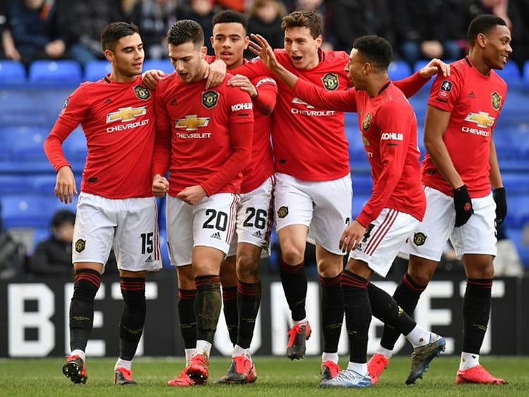 Manchester United put six goals past Tranmere.