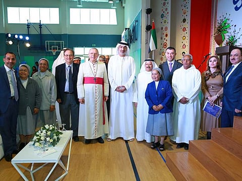 Shaikh Ahmed bin Saqr Al Qasimi, Chairman of Ras Al Khaimah Economic Zone at the official launch of St Mary’s Private High School in Ras Al Khaimah