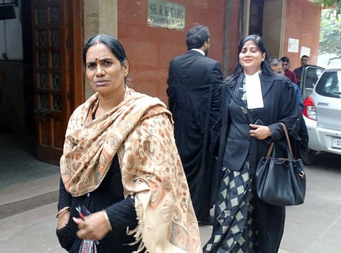 Nirbhaya's mother Asha Devi at the Supreme Court in New Delhi on Tuesday. The Supreme Court questioned one of the four death row convicts in the Nirbhaya gang-rape and murder case, as to how he could allege 'non-application of mind' by the President in rejecting his mercy petition. 
