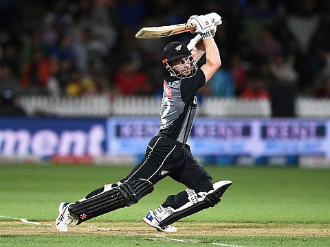 New Zealand captain Kane Williamson bats during the 3rd T20 against India in Hamilton, on January 29, 2020. 