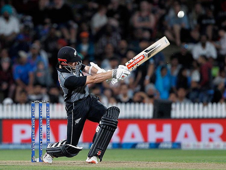 New Zealand’s Kane Williamson plays a shot during T20 against India at Seddon Park in Hamilton.
