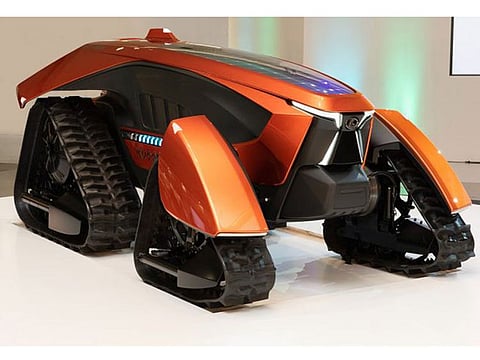 This is the Kubota X Tractor - an AI robot which looks like it's a machine gun away from creating serious chaos...