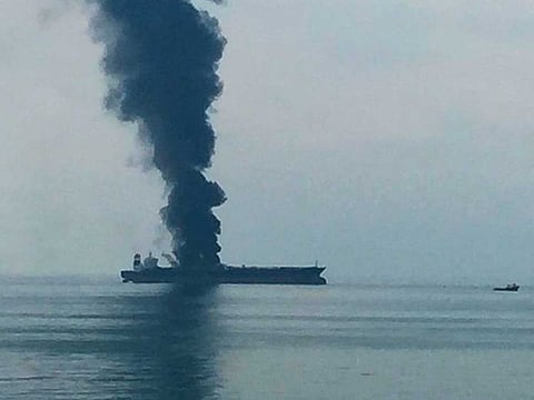Wednesday's tanker fire off the coast of Sharjah .