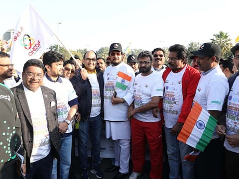 Indian Consul General Vipul flags of the Great Indian Run in Al Mamza Park on Friday 