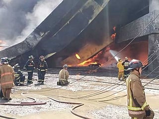 Manila: 'Skyway' span collapses after fire erupts