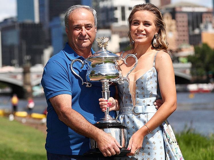 Sofia Kenin and her father Alex Kenin