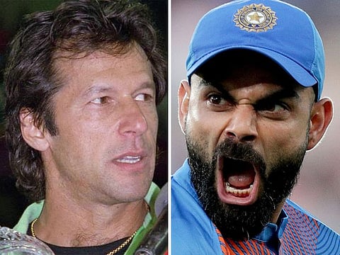 Imran Khan (left) and Virat Kohli
