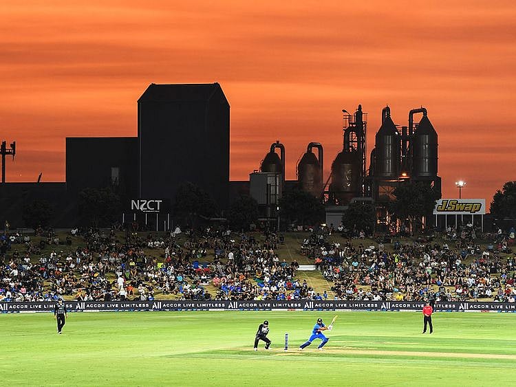 Rohit Sharma bats during the T20 match between India and New Zealand at Bay Oval in Mt Maunganui