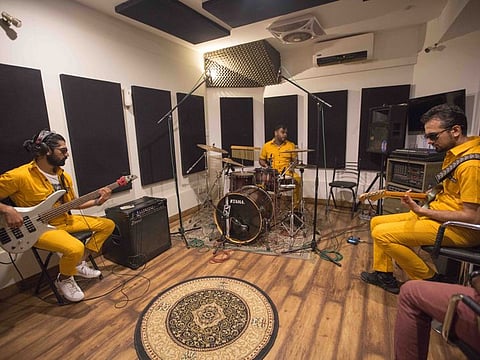 Shane, Ajay and Hasan of Mirage band.