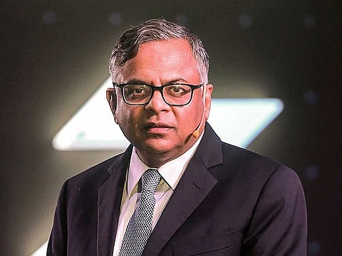 Chairman Tata group N Chandrasekaran during the launch of Nexon EV, in Mumbai, Tuesday, Jan. 28, 2020