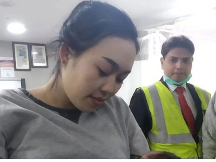 The unnamed woman passenger went into labour