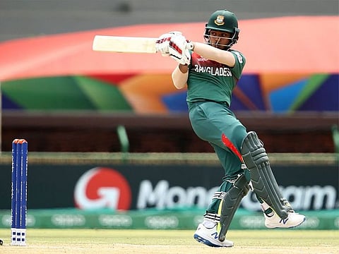 Mahmudul Hasan Joy of Bangladesh plays a shot. 