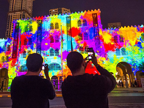 Sharjah Light Festival 2020 at Al Qasba. Photo: Virendra Saklani/Gulf News